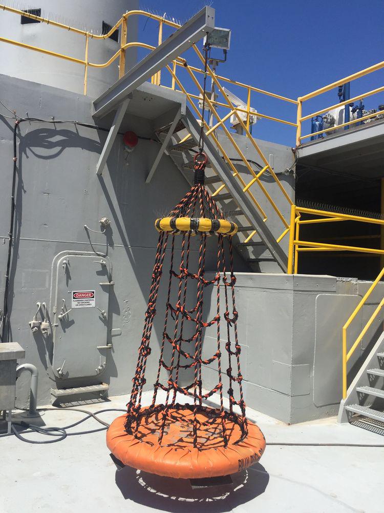 平臺上下層專用對接的：軟繩式保護升降機！