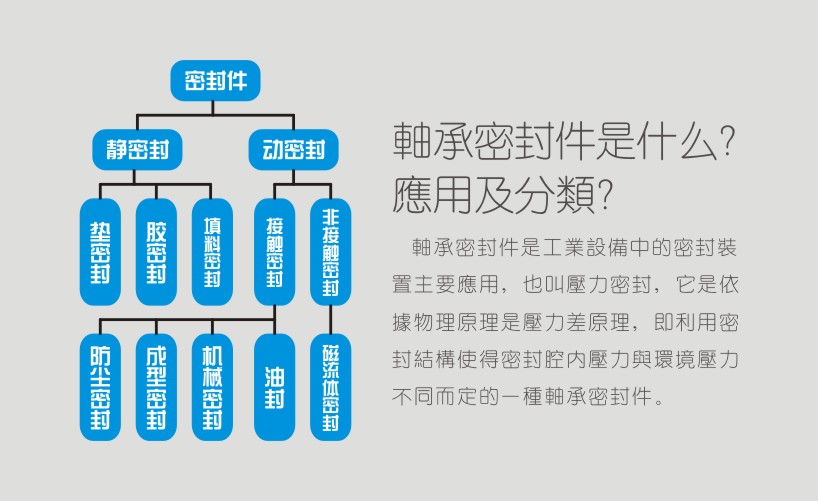 軸承密封件的詳細分類圖