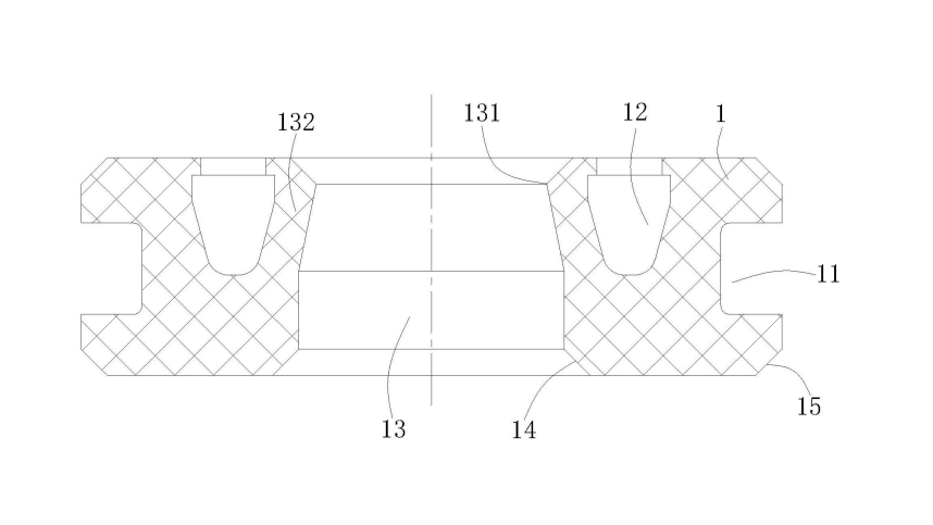 一種耐壓油封件圖4是本實用新型的油封本體的剖視圖