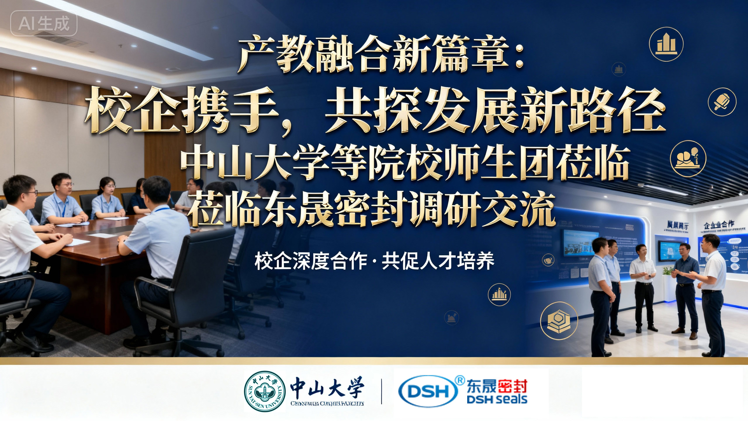 產教融合新篇章:校企攜手,共探發展新路徑,中山大學等院校師生團蒞臨東晟密封調研交流!